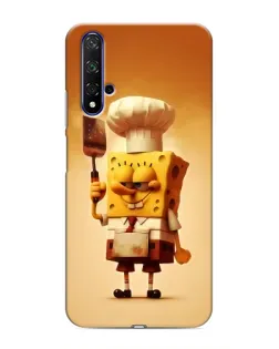 Чехол для Huawei Honor 20 с картинкой «Губка Боб повар»