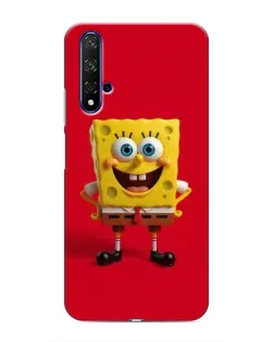 Чехол для Huawei Honor 20 с картинкой «Спанч Боб на красном»