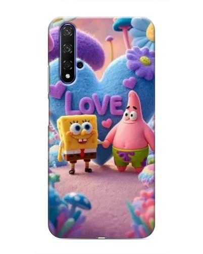 Чехол для Huawei Honor 20 с картинкой «Губка Боб Патрик»