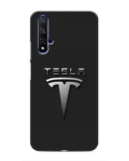 Чохол для Huawei Honor 20 з картинкою «Сталевий логотип Tesla»