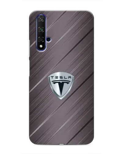 Чохол для Huawei Honor 20 з картинкою «Металева текстура Tesla»