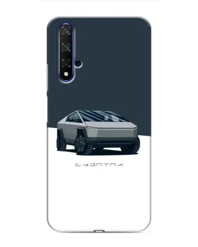Чохол для Huawei Honor 20 з картинкою «Сріблястий Cybertruck Tesla»