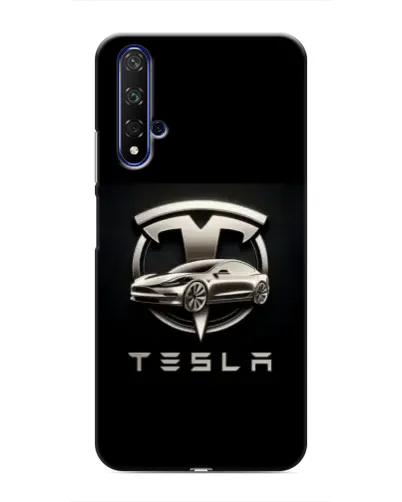 Чохол для Huawei Honor 20 з картинкою «Tesla — срібне авто»