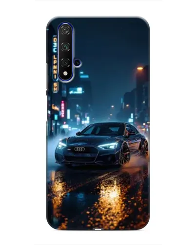 Чохол для Huawei Honor 20 з картинкою «Нічне місто та Audi»