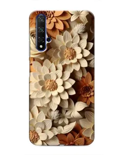 Чохол для Huawei Honor 20 з картинкою «Бежевий флористичний декор» Чохол для Huawei Honor 20 з картинкою «Бежевий флористичний декор»