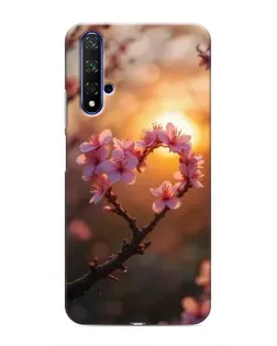 Чохол для Huawei Honor 20 з картинкою «Рожевий цвіт сердечко на тлі заходу» Чохол для Huawei Honor 20 з картинкою «Рожевий цвіт сердечко на тлі заходу»