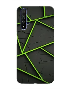 Чохол для Huawei Honor 20 з картинкою «Зелені геометричні лінії»