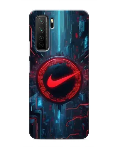 Чехол для Honor 30s с картинкой «Техногенный стиль Nike»