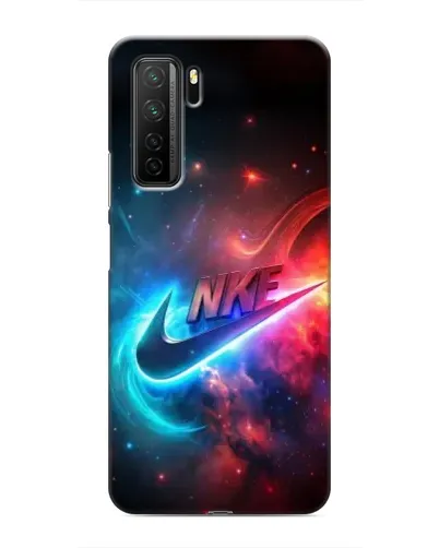 Чехол для Honor 30s с картинкой «Огненный логотип Nike»