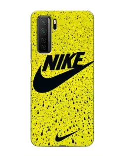 Чехол для Honor 30s с картинкой «Желтый текстурный Nike»