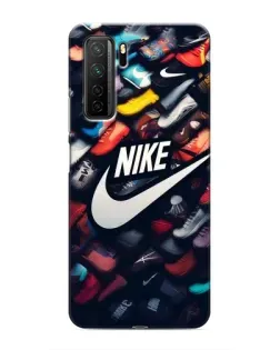 Чехол для Honor 30s с картинкой «Коллекция кроссовок Nike»