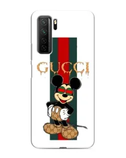 Чохол для Honor 30s з картинкою «Міккі Маус Gucci — смуги»