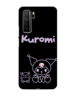 Чохол для Honor 30s з картинкою «Kuromi — чорний мінімалізм»