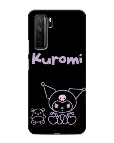 Чохол для Honor 30s з картинкою «Kuromi — чорний мінімалізм»