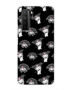 Чохол для Honor 30s з картинкою «Чорний паттерн Kuromi»