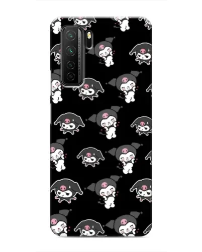 Чохол для Honor 30s з картинкою «Чорний паттерн Kuromi»
