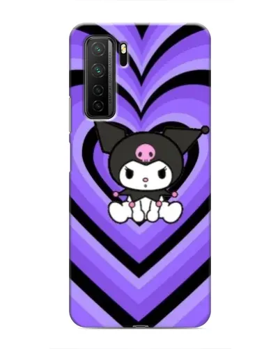 Чохол для Honor 30s з картинкою «Kuromi та фіолетові серця»