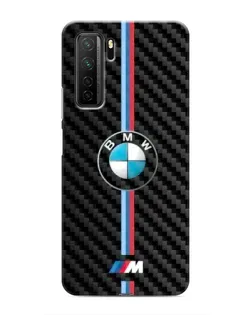 Чохол для Honor 30s з картинкою «Емблема BMW та карбон»