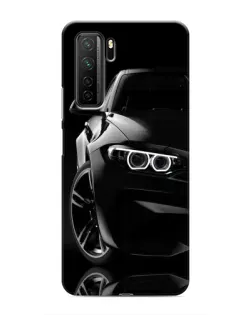 Чохол для Honor 30s з картинкою «Чорна BMW — профіль»