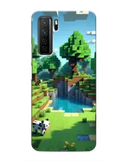 Чехол для Honor 30s с картинкой «Minecraft летний день»