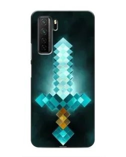 Чехол для Honor 30s с картинкой «Алмазный меч неон»