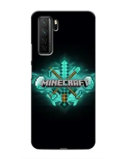 Чехол для Honor 30s с картинкой «Minecraft Diamond лого»