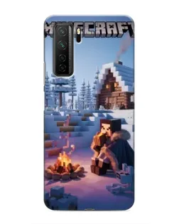 Чехол для Honor 30s с картинкой «Зимний Minecraft»