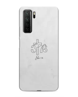 Чохол для Honor 30s з картинкою «Івана 3:16 Хрест»