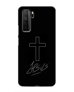 Чехол для Honor 30s с картинкой «Графический крест Jesus» Чехол для Honor 30s с картинкой «Графический крест Jesus»