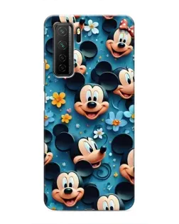 Чехол для Honor 30s с картинкой «Паттерн Микки и Минни»