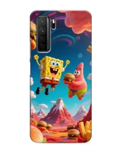 Чехол для Honor 30s с картинкой «Космический фастфуд»