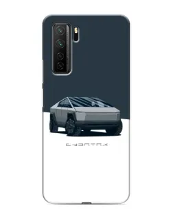 Чохол для Honor 30s з картинкою «Сріблястий Cybertruck Tesla»