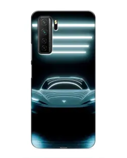 Чохол для Honor 30s з картинкою «Tesla в неоні»