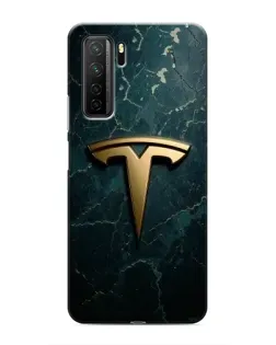 Чохол для Honor 30s з картинкою «Мармурова Tesla Gold»