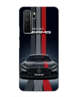 Чохол для Honor 30s з картинкою «Mercedes — білий карбон»