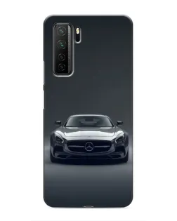 Чехол для Honor 30s с картинкой «Mercedes на черном»