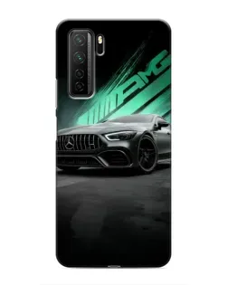 Чехол для Honor 30s с картинкой «Темный Mercedes AMG»
