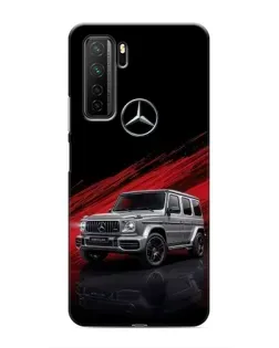 Чехол для Honor 30s с картинкой «Mercedes G-Class красный»