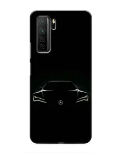 Чехол для Honor 30s с картинкой «Mercedes — силуэт авто» Чехол для Honor 30s с картинкой «Mercedes — силуэт авто»