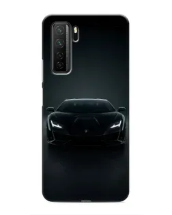 Чохол для Honor 30s з картинкою «Чорний Lamborghini Aventador»