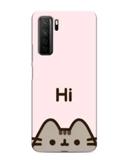 Чехол для Honor 30s с картинкой «Пушин говорит Hi»