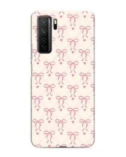 Чохол для Honor 30s з картинкою «Рожеві бантики Coquette»