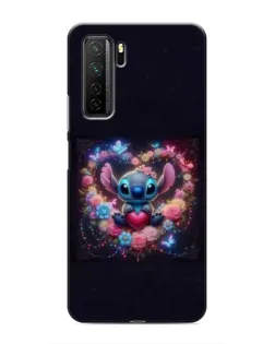 Чохол для Honor 30s з картинкою «Stitch у квітах»