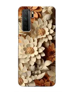 Чохол для Honor 30s з картинкою «Бежевий флористичний декор»