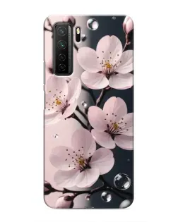 Чохол для Honor 30s з картинкою «Ніжня сакура та краплі»