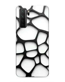 Чохол для Honor 30s з картинкою «Біла об'ємна сітка»