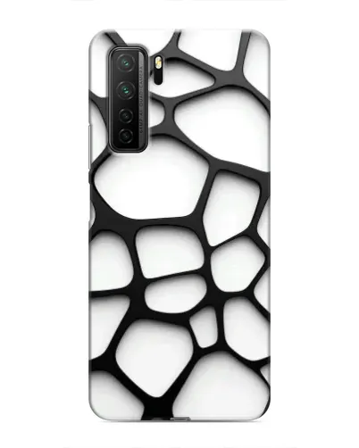 Чохол для Honor 30s з картинкою «Біла об'ємна сітка»