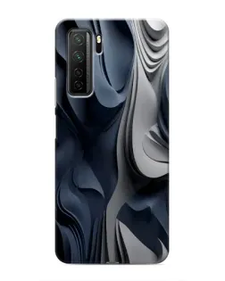 Чохол для Honor 30s з картинкою «Об'ємні сині складки»