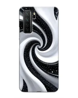 Чохол для Honor 30s з картинкою «Чорно-біла спіраль»