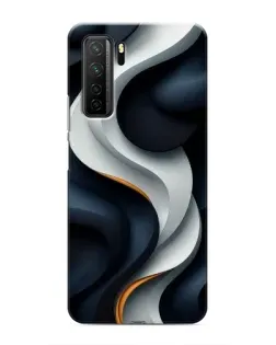 Чохол для Honor 30s з картинкою «Об'ємні чорно-білі стрічки»